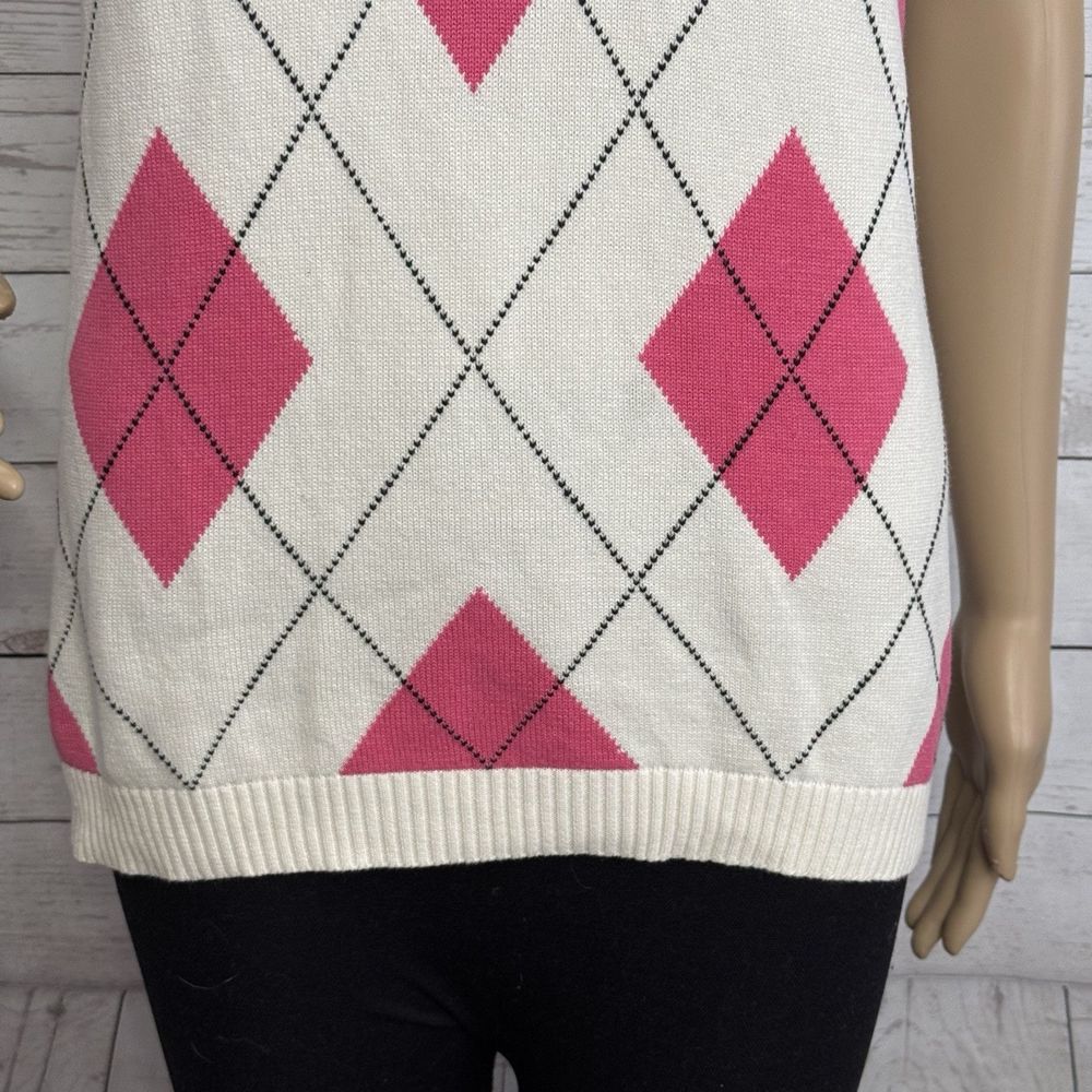 IZOD Sweater Vest Argyle Classic 100% Cotton Golf Preppy - Picture 8 of 12